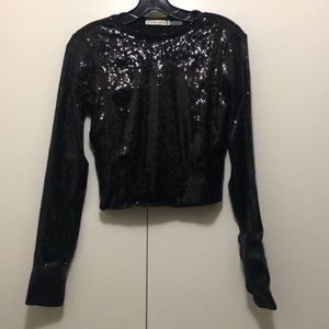 Alice + Olivia Sequin Top